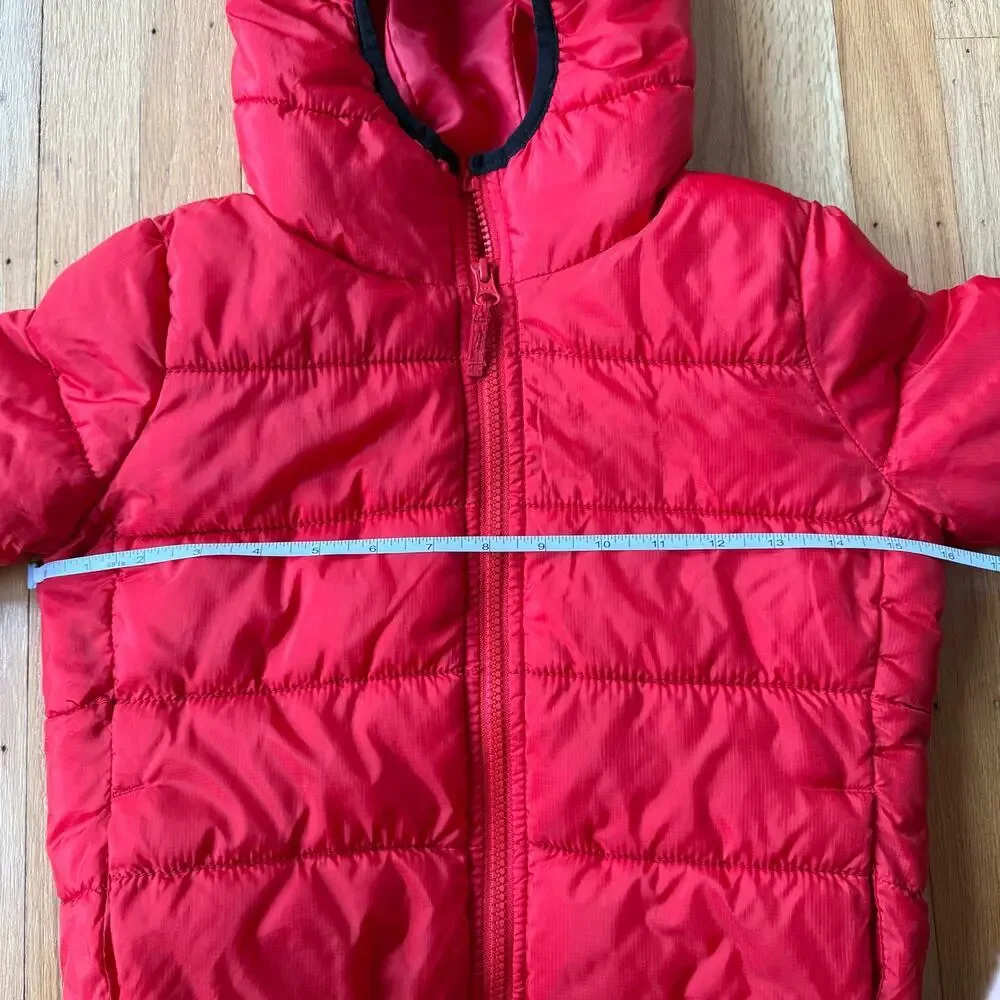 The Children's Place Red Full Zip Quilted Hooded Puffer Coat Size 5T Winter